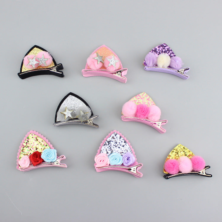 Girls' Glitter Felt Hair Clips (2-Pack)