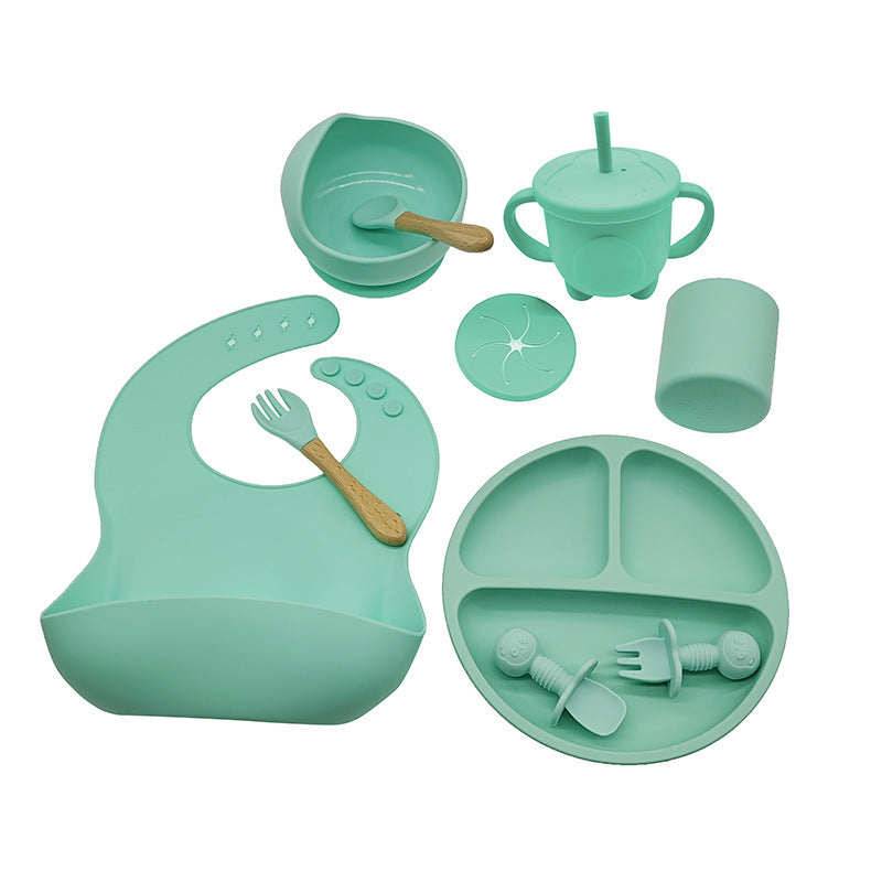 Baby Eat Learning Complementary Food Feeding Silicone Tableware