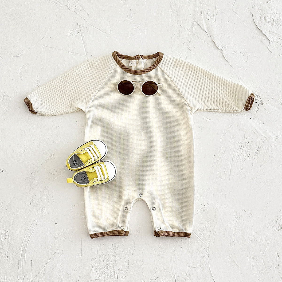 Newborn Waffle Short-Sleeve Romper