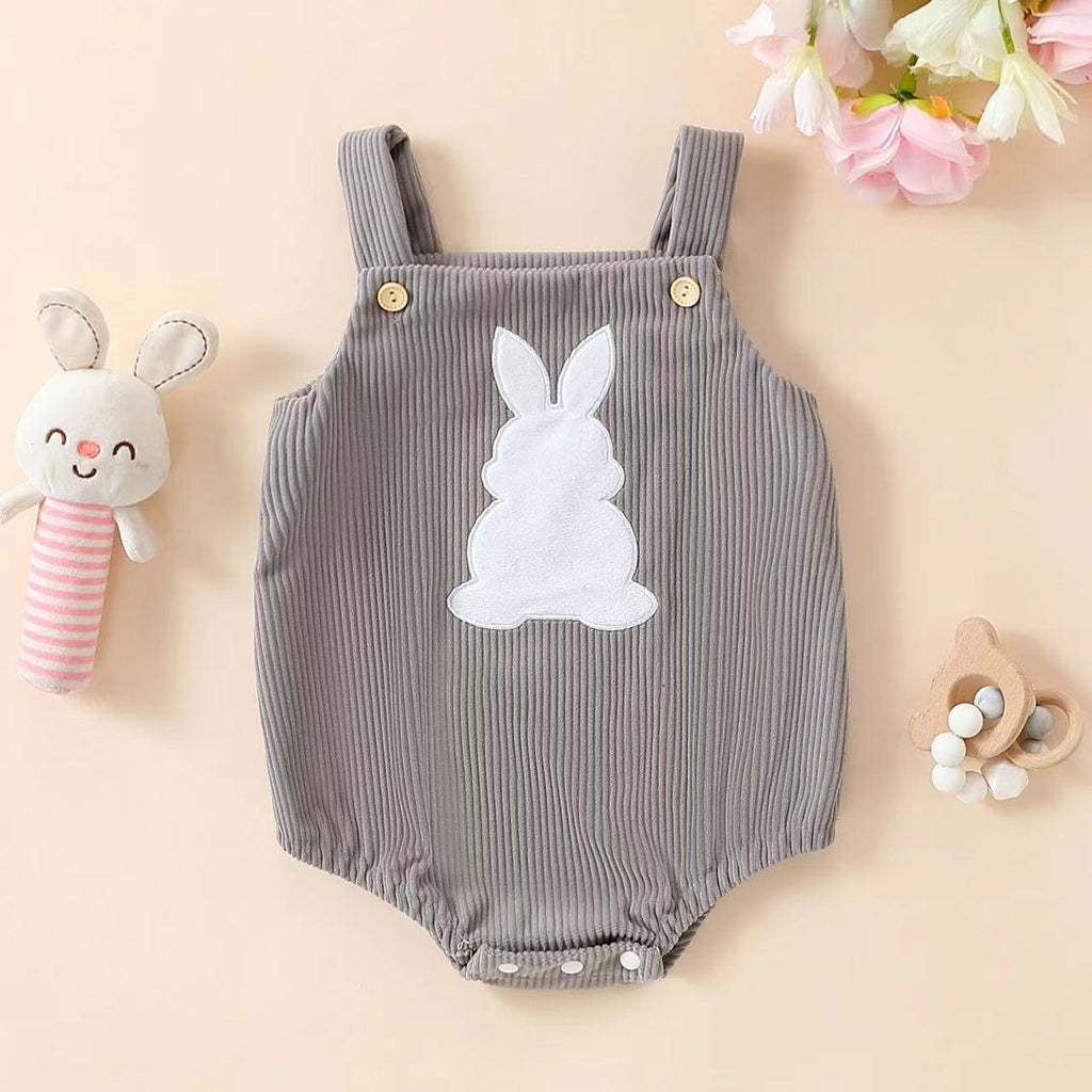 Baby Rabbit Embroidered Romper