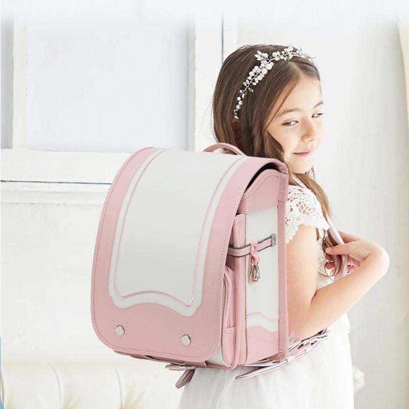 Angel-Wings PU Leather School Backpack