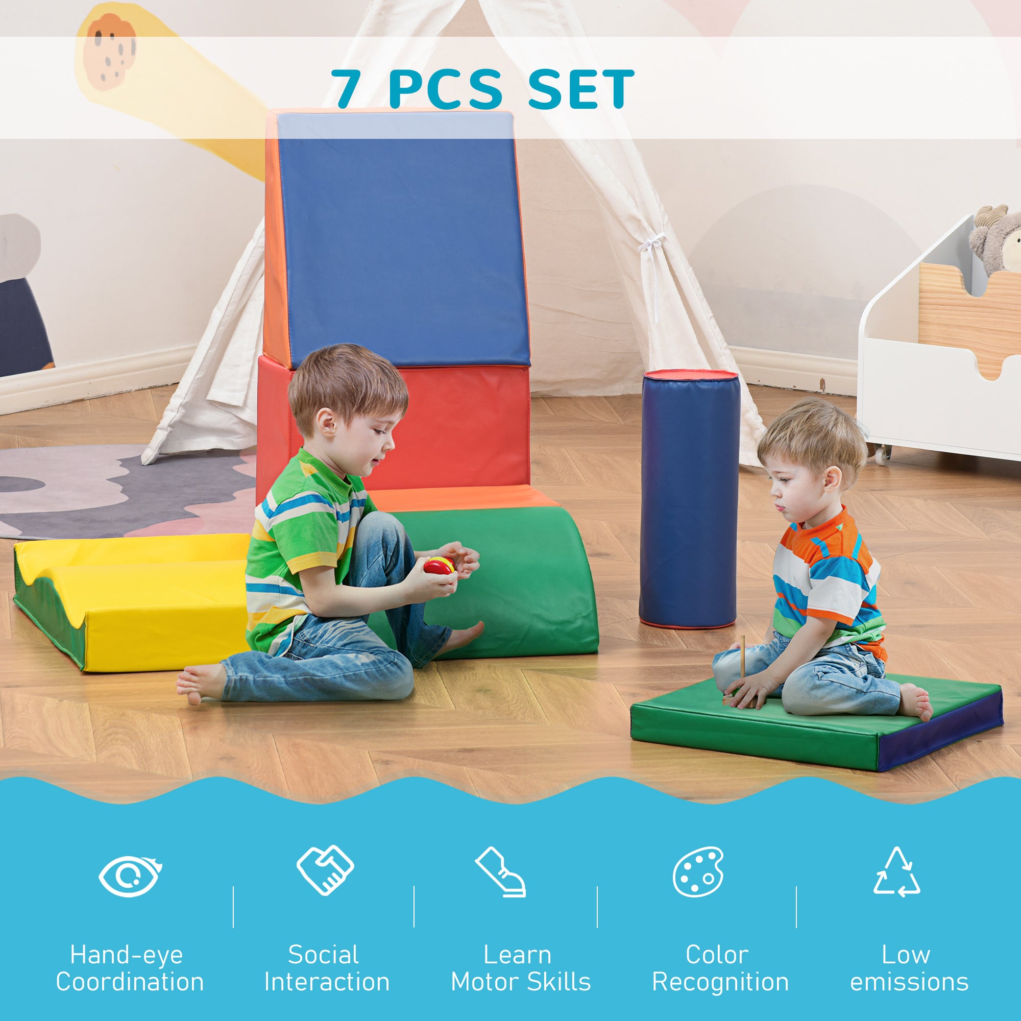 7-Piece Soft Play Climbing Set