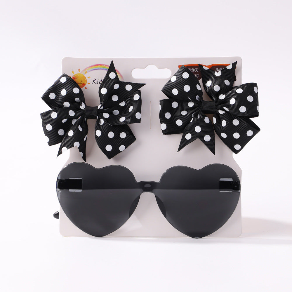 Kids' Bow Clip & Sunglasses Set