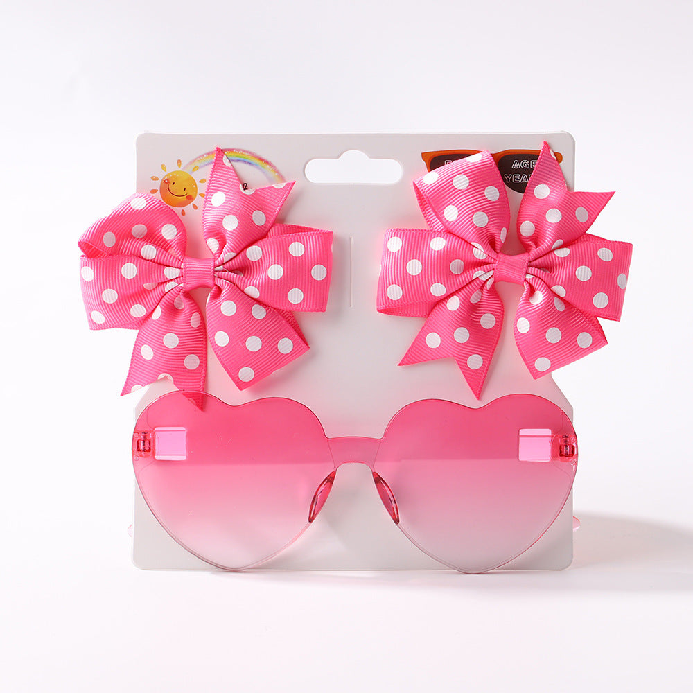 Kids' Bow Clip & Sunglasses Set