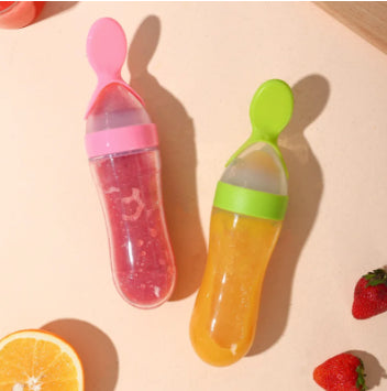 Silicone Squeeze Feeding Spoon Bottle