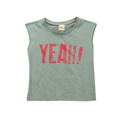 Kids' Sleeveless Letter Tee