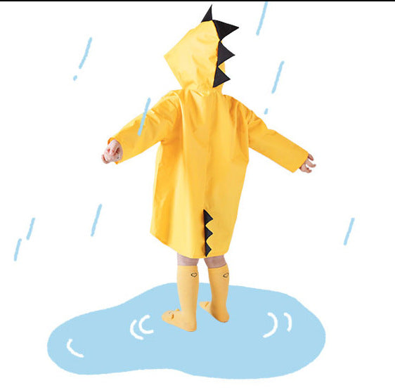 Kids' Dinosaur Hooded Raincoat