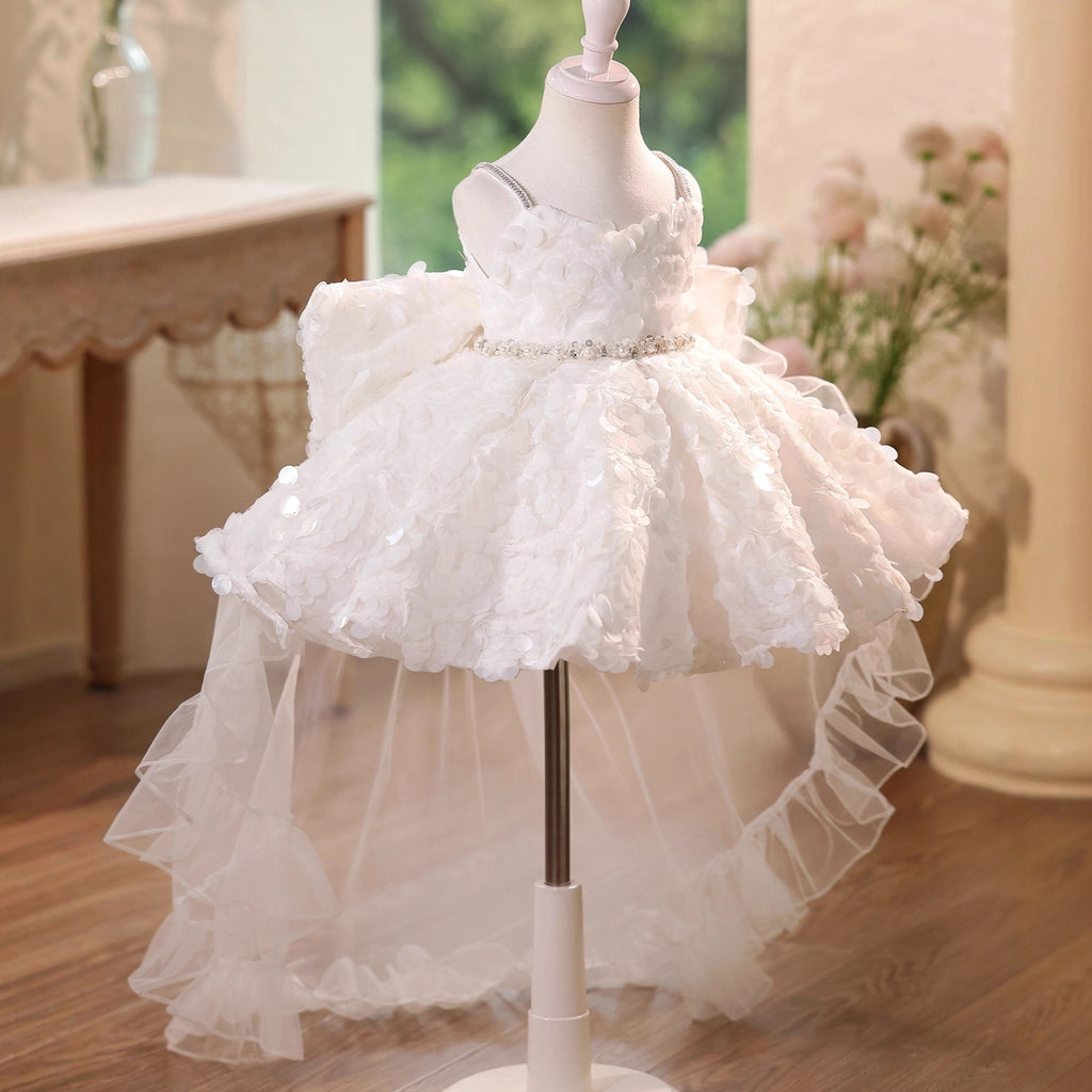 Girls' White Performance Princess Dress