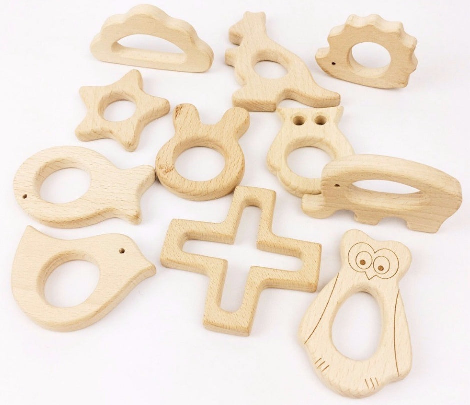 Beech Wood Teether Set (5-Piece)