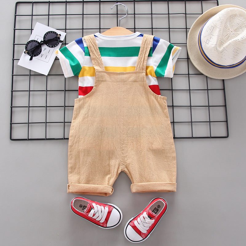 Baby Girls' Rainbow Bib Pants