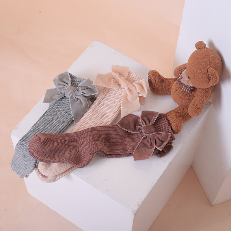 Baby Bow Knit Socks
