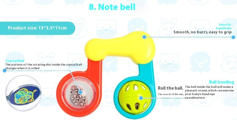 Baby Hand-Grasping Rattle Set (10-Piece)