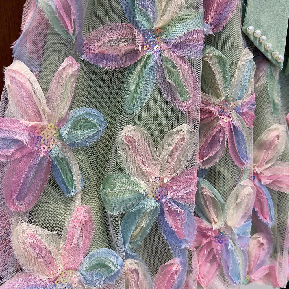 Girls' Flounced Princess Dress