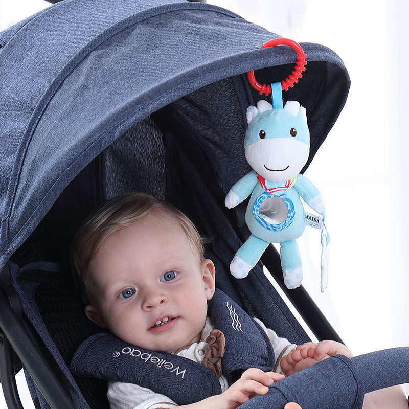 Plush Crib Rattle with Mirror