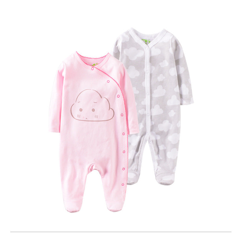 Newborn Embroidered Long-Sleeve Romper