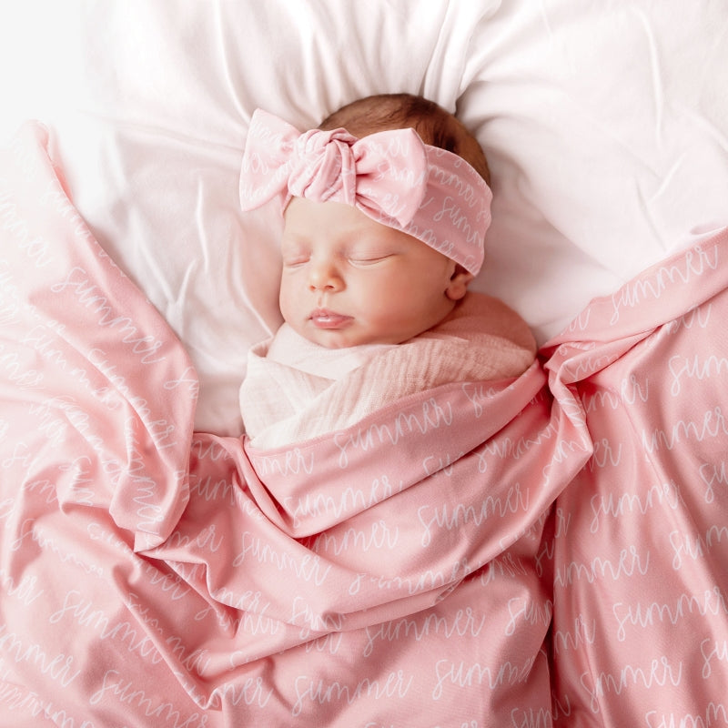 Personalized Jersey Swaddle Blanket
