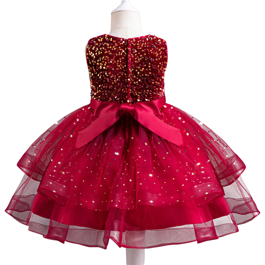 Girls' Sequined Princess Dress