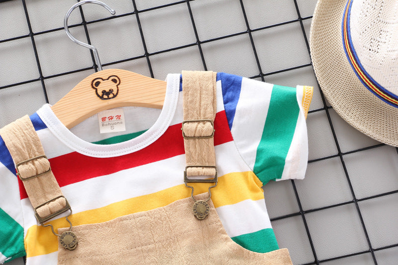Baby Girls' Rainbow Bib Pants