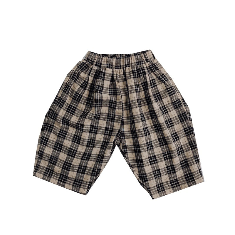 Kids' Plaid Carrot Pants
