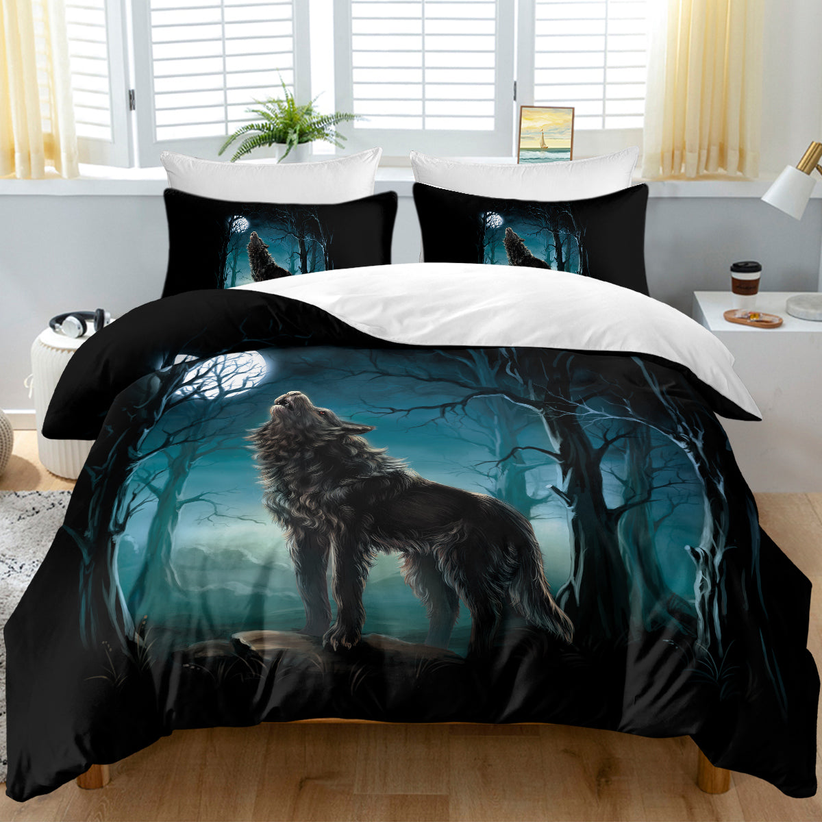 Moon Wolf Duvet Set (3-Piece)