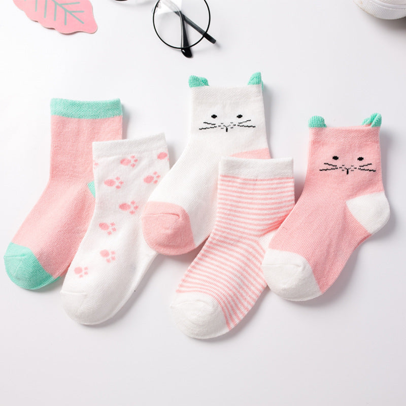 Baby Cartoon Combed-Cotton Socks