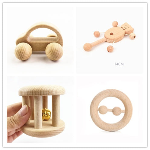 Wooden Molar Rattle Teether