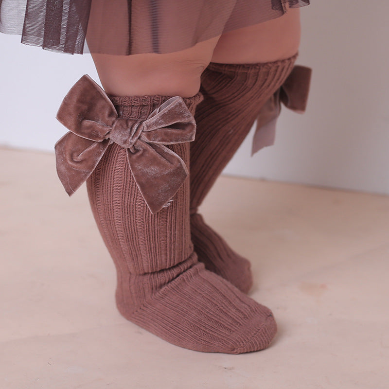 Baby Bow Knit Socks
