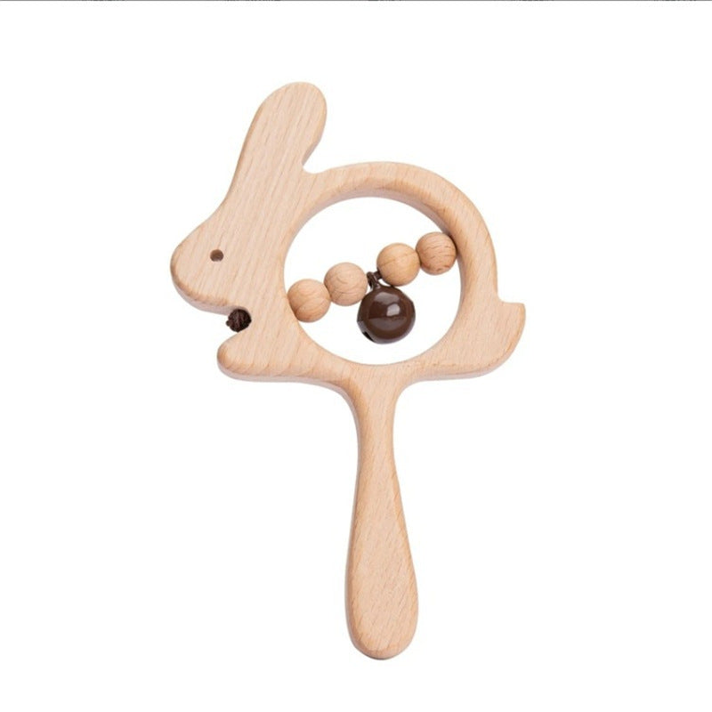 Wooden Animal Hand Rattle