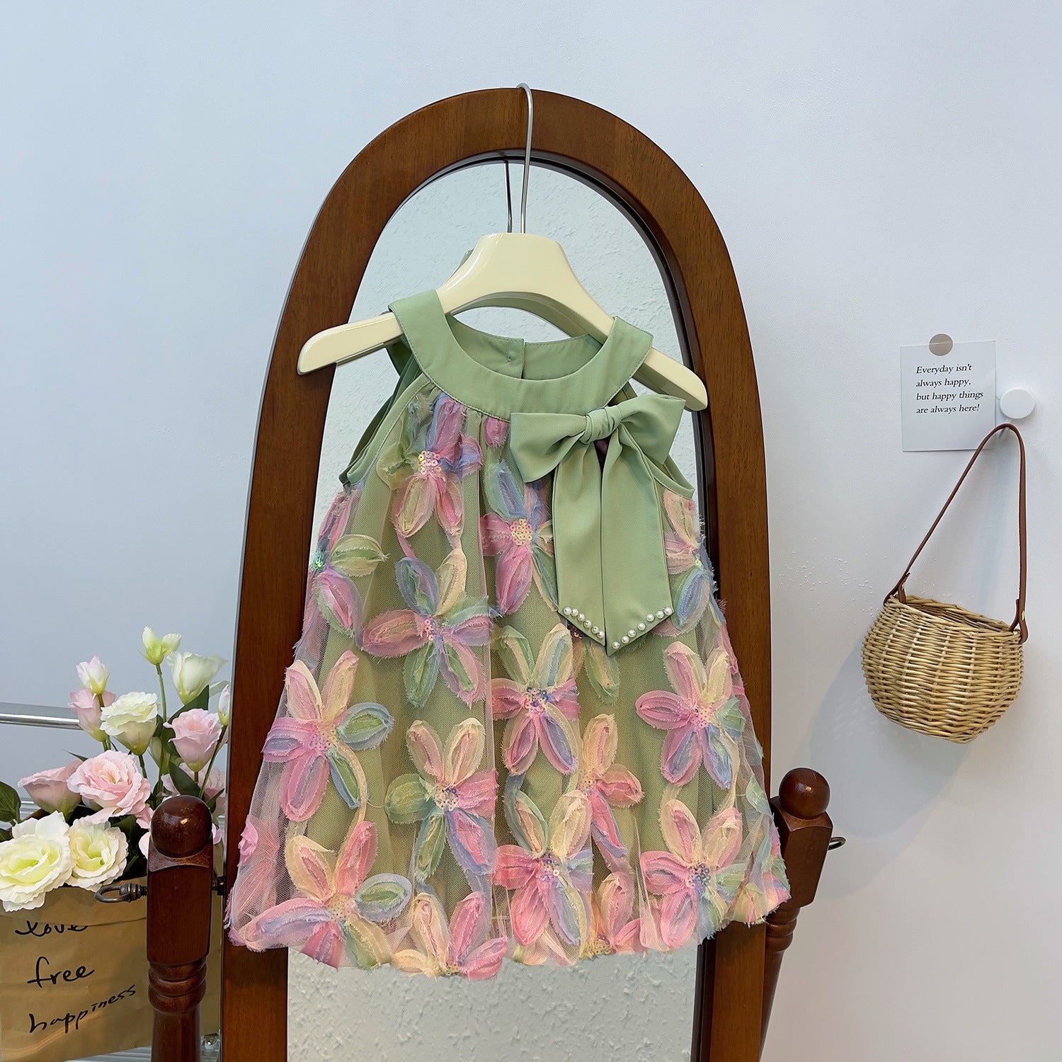 Girls' Flounced Princess Dress