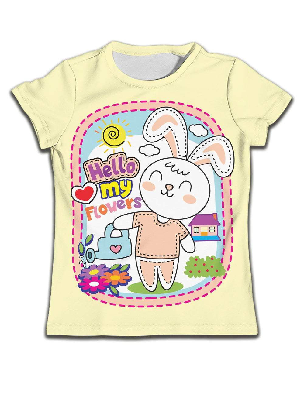 Boys' Cat-Print Casual Tee