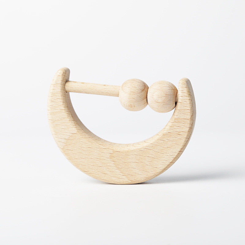 Moon Beech Wood Rattle Teether