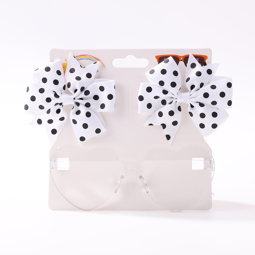 Kids' Bow Clip & Sunglasses Set