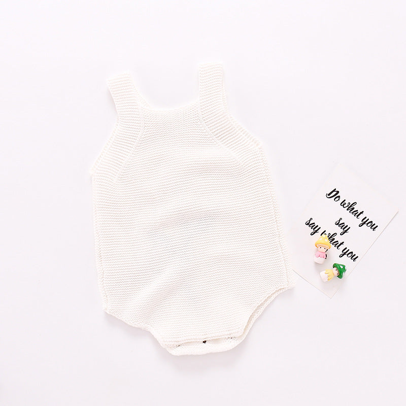 Baby Girl Sunflower Knitted Bodysuit