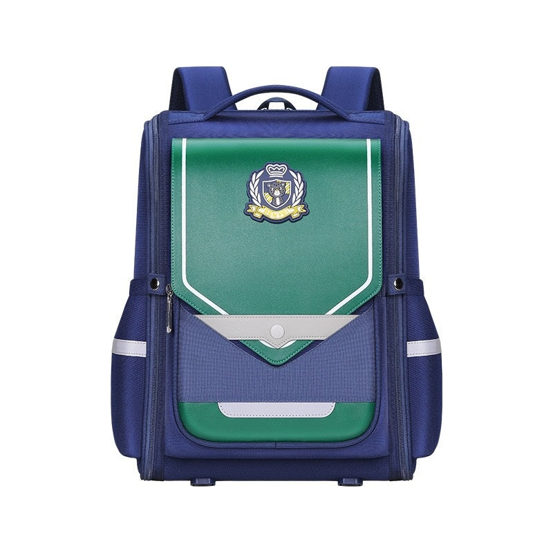 Kids' Plaid Spine-Protect Backpack