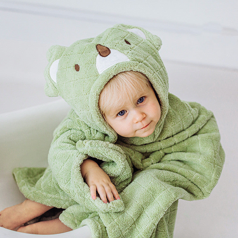 Coral Fleece Animal Bath Towel
