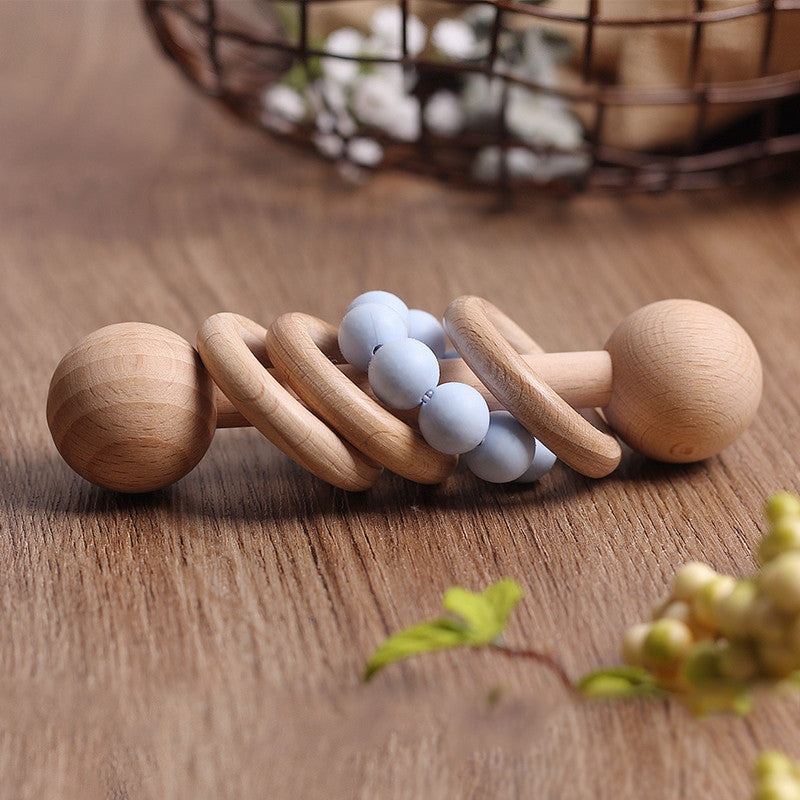 Beech Wood Baby Rattle Teether