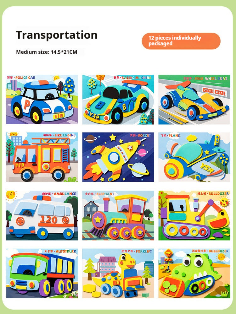 Childrens DIY 3D EVA Sticker Art Craft Toy