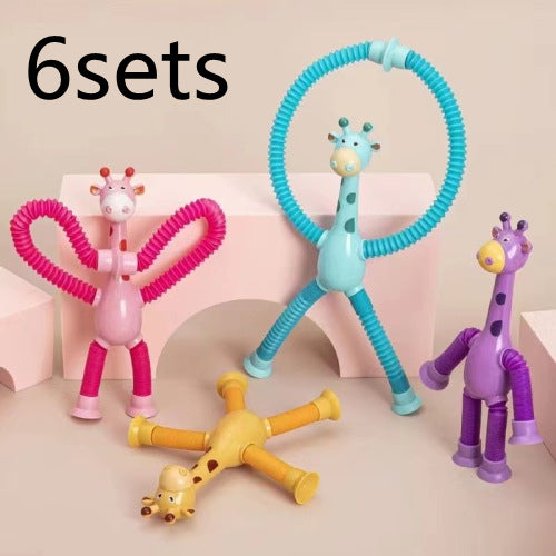 Giraffe Pop-Tube Fidget Toy