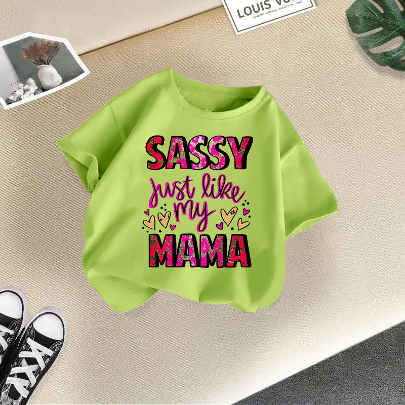 Girls' Round-Neck Print T-Shirt