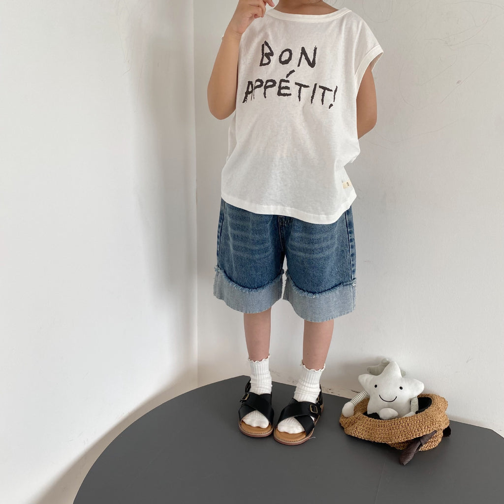 Kids' Letter-Print Sleeveless Vest
