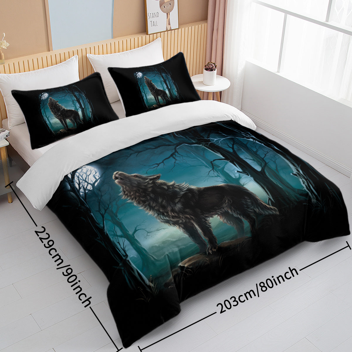 Moon Wolf Duvet Set (3-Piece)