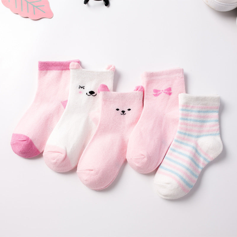 Baby Cartoon Combed-Cotton Socks