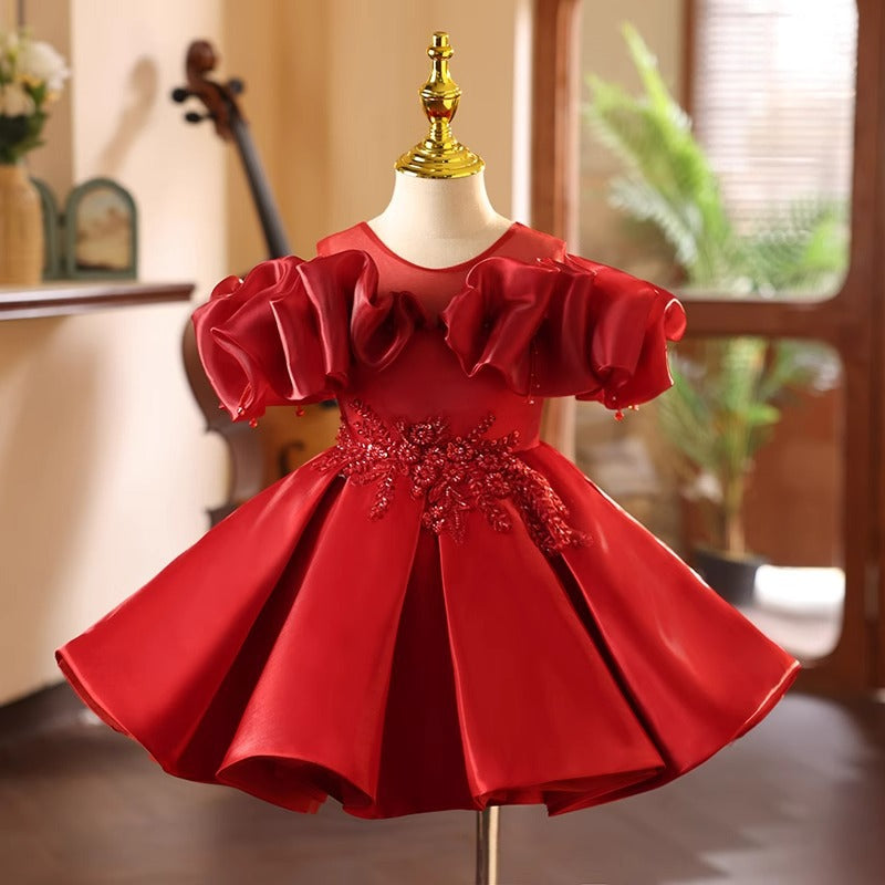 Girls' Red Birthday Princess Dress