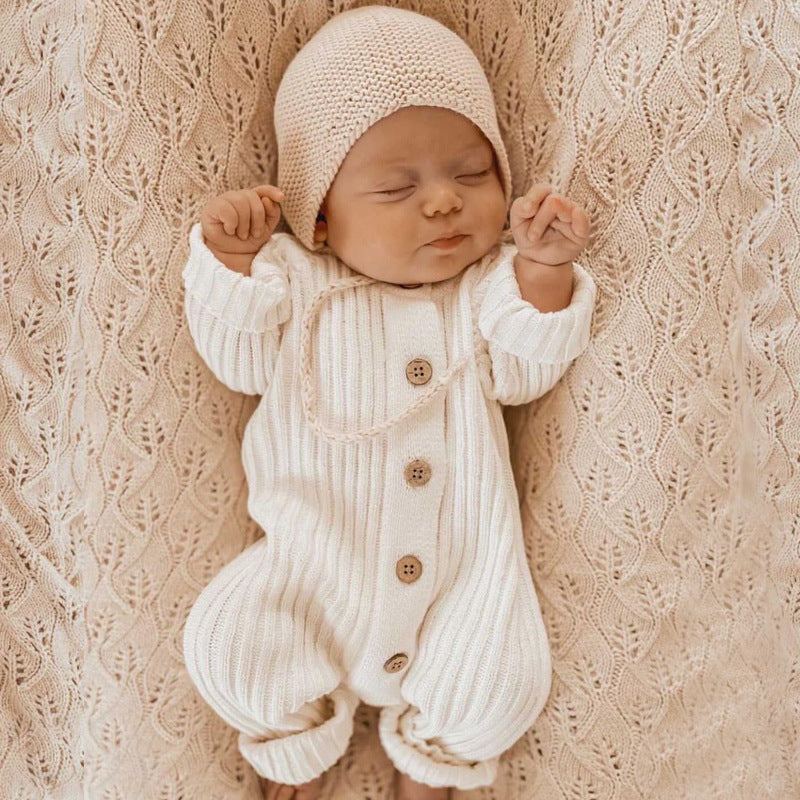 Baby Knitted Long-Sleeve Romper