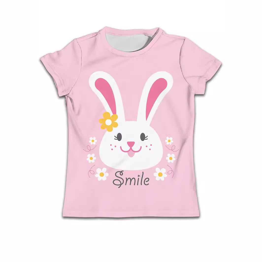 Boys' Cat-Print Casual Tee