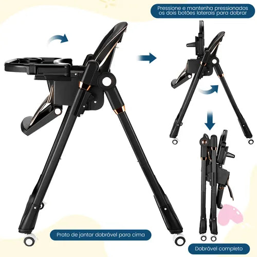 Foldable Adjustable High Chair