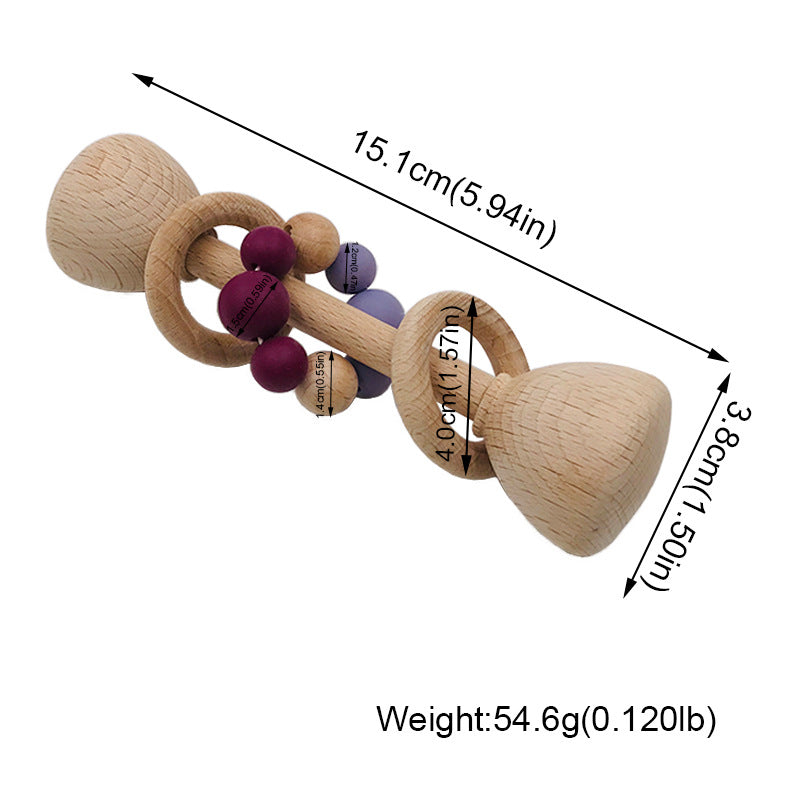 Beech Wood Rattle & Teether