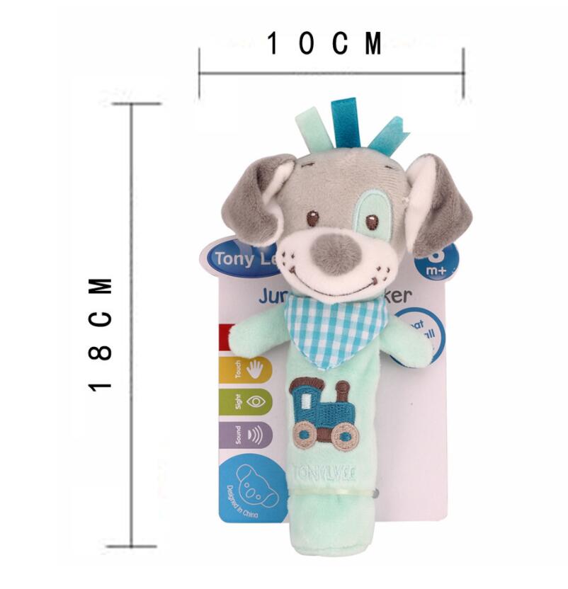 Soft Animal Squeaker Rattle