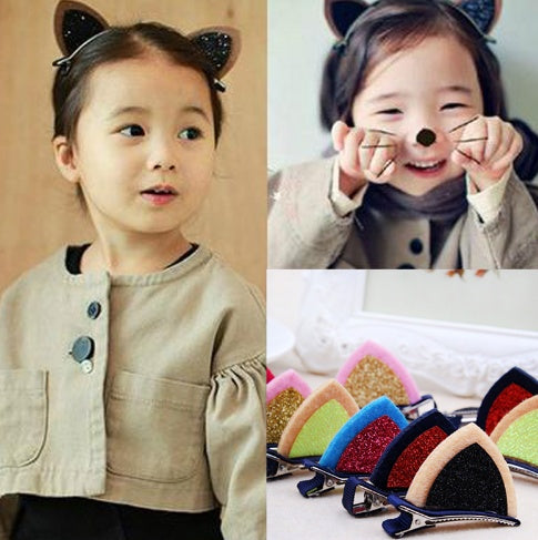 Girls' Cat-Ear Hair Clips