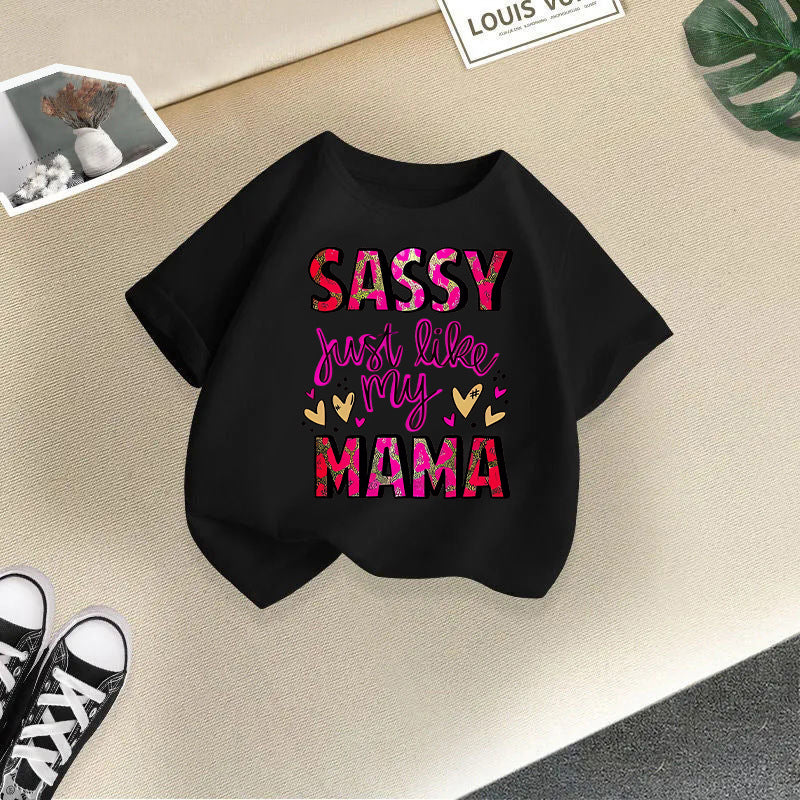 Girls' Round-Neck Print T-Shirt
